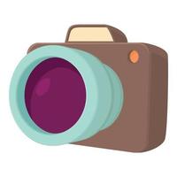 Camera icon, cartoon style vector