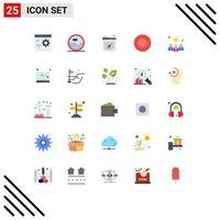 25 Universal Flat Colors Set for Web and Mobile Applications candidates bonus measuring action web Editable Vector Design Elements