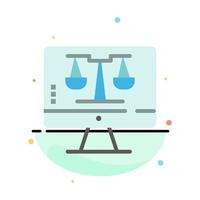 Digital Law Online Computer Technology Screen Abstract Flat Color Icon Template vector