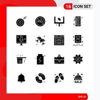 16 Creative Icons Modern Signs and Symbols of eco science list field mobile checklist Editable Vector Design Elements