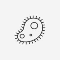 Bacteria, microbe, virus icon vector isolated symbol sign