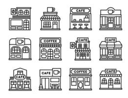 Coffee shop line icon set 2, vector illustration
