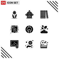 User Interface Pack of 9 Basic Solid Glyphs of crypto io coin file web quality quality Editable Vector Design Elements