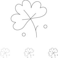 Anemone Anemone Flower Flower Spring Flower Bold and thin black line icon set vector