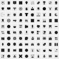 Set of 100 Universal Icons vector