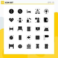 25 Creative Icons Modern Signs and Symbols of data team school group connect Editable Vector Design Elements