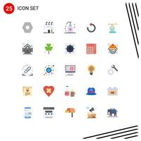 Stock Vector Icon Pack of 25 Line Signs and Symbols for concentration repeat cleaning rotate refresh Editable Vector Design Elements