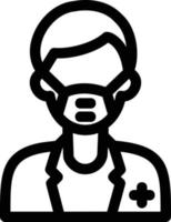 Male Surgeon Line Icon vector