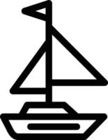 icono de línea de barco vector