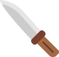 icono de cuchillo plano vector