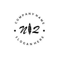 Initial NQ letter logo elegant company brand luxury vector