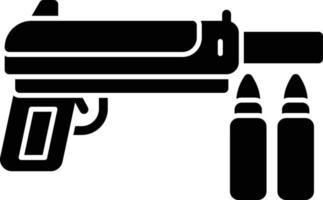 icono de glifo de pistola vector