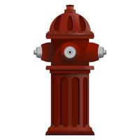 Fire hydrant in realistic style. Colorful vector illustration on a white background.