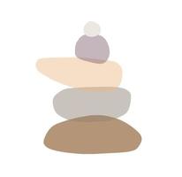 piedras de equilibrio para spa. concepto zen de concentración. ilustración sencilla vector