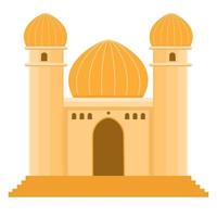 ilustración de vector de mezquita de color dorado