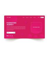 Digital marketing agency website landing page template, Creative and modern website home page layout template vector