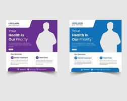 Medical healthcare social media poster design template, Medical poster Layout design template vector