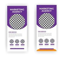 Digital marketing agency roll up banner design template, Digital marketing agency roll up banner layout design template vector