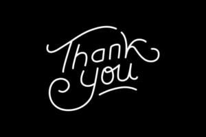 Thank You Typography Vector