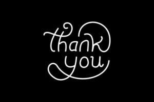 Thank You Typography Vector