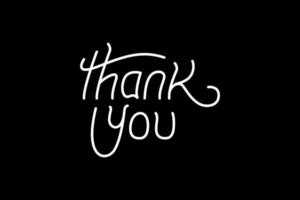 Thank You Typography Vector