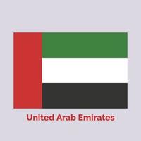 nombre de las banderas de los países de los emiratos árabes unidos en el mundo vector