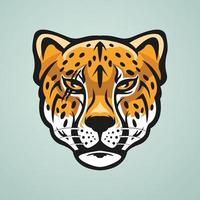 ilustración de estilo de cabeza de tigre pro vector