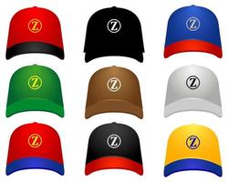 blazers headdresses of different colors on a white background vector