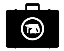 black bag for storage drill on a white background vector