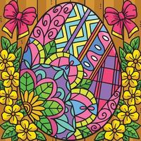 Easter Egg Mandala Colored Cartoon Illustration vector