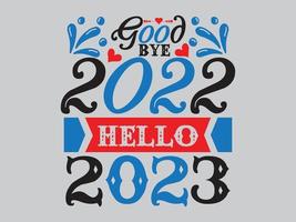 New Year T Shirt Design File vector