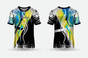 Abstract sports jersey design template mockup vector