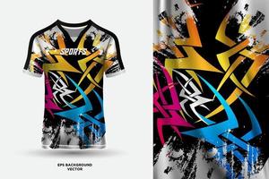 Abstract sports jersey design template mockup vector