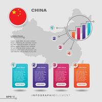 elemento de infografía de gráfico de china vector