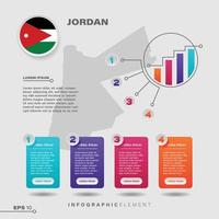 elemento infográfico del gráfico de jordania vector