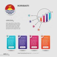 Kiribati Chart Infographic Element vector