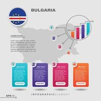 elemento infográfico gráfico de bulgaria vector