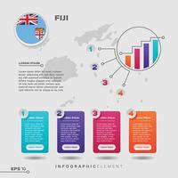 Fiji Chart Infographic Element vector