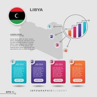 elemento infográfico gráfico de libia vector