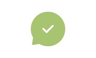 Speech balloon icon and message box flat line symbol. vector