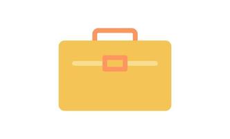 Briefcase icon and portfolio flat line symbol. vector