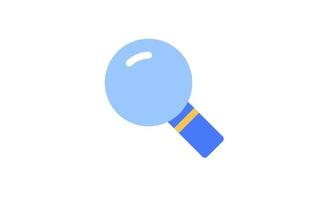 Magnifying glass icon and search flat line symbol. vector