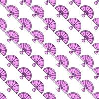 Seamless vector pattern of pink fan for wrapping and printing. Vibrant illustration related to Chinese New year and holidays concept