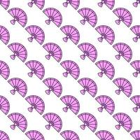 Seamless vector pattern of pink fan for wrapping and printing. Vibrant illustration related to Chinese New year and holidays concept