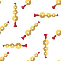 vibrante patrón vectorial sin fisuras de amuleto plano con monedas para sitios web, impresión y envoltura vector