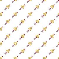 Colorful vector seamless pattern of cartoon amulet. Perfect for printing on various surfaces such as papers, fabric, wood etc. Chinese New year concept