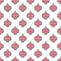 Seamless vector pattern of lantern for wrapping and printing. Vibrant illustration related to Chinese New year and holidays concept