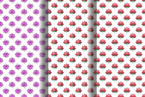 Set of vector seamless patterns of red lantern for wallpapers, postcards, textile, placards