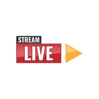 live stream logo desin image vector