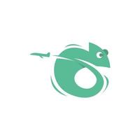 Chameleon travel tourism logo vector
